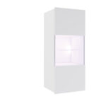 Hängevitrine Calabrini Weiß Hochglanz