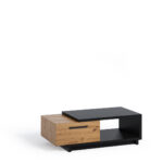 Couchtisch Ines 120 Schwarz Matt/Eiche Artisan