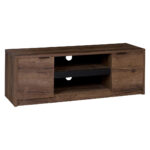 TV-Lowboard Denver RTV2D Eiche Monastery/Schwarz Hochglanz